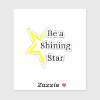 Yellow Be a Shining Star Vinyl Sticker 