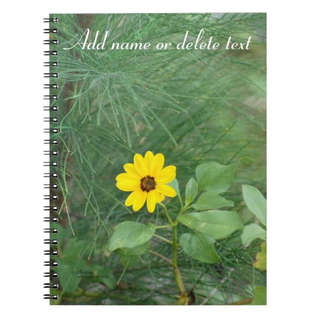 Yellow beach sunflower Notebook (Front)