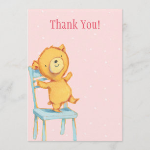 Yellow Bear Thank You Card