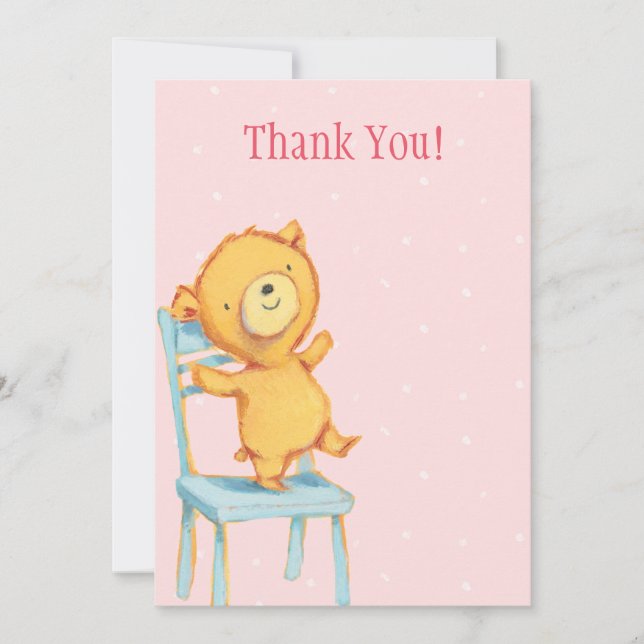 Yellow Bear Thank You Card (Front)
