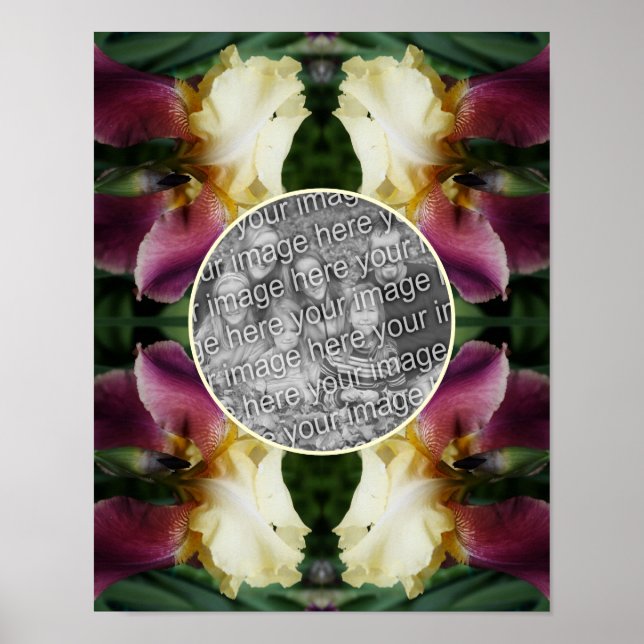 Yellow Bearded Iris Flower Create Your Own Photo Poster (Front)