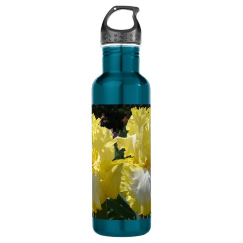 Yellow Bearded Iris Irises Flowers floral 710 Ml W Stainless Steel Water Bottle