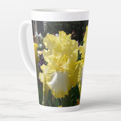 Yellow Bearded Iris Irises Flowers floral Latte Mug