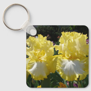 Yellow Bearded Iris Irises Flowers floral Poster Keychain