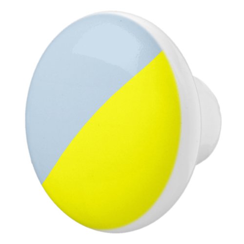 Yellow  Beau blue Solid Color Background Ceramic Knob