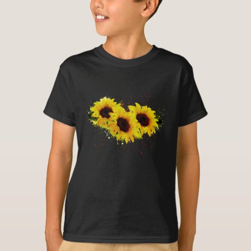 Yellow Beautiful Summer Flower Sunflower Floral Wa T_Shirt