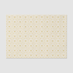 Yellow Bee and Honeycomb Pattern Tissue Paper
