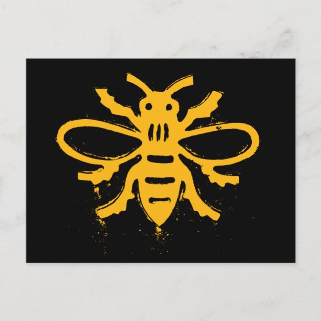 Yellow Bee design Postcard (Front)