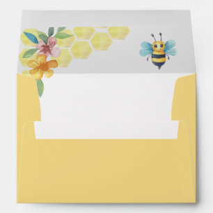 Yellow bee elegant envelope