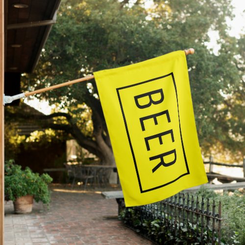YELLOW BEER SIGN FLAG