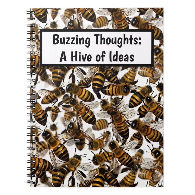 Yellow Bees Personalized Notebook (Front)