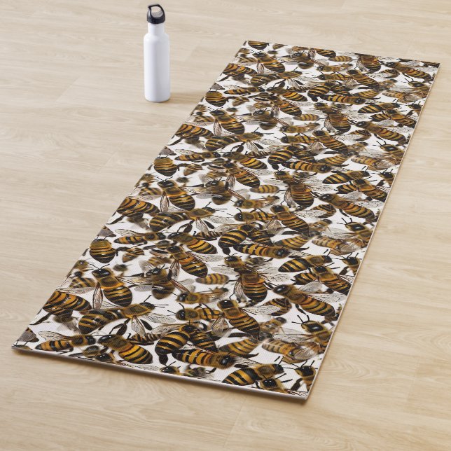 Yellow Bees Yoga Mat (In Situ)