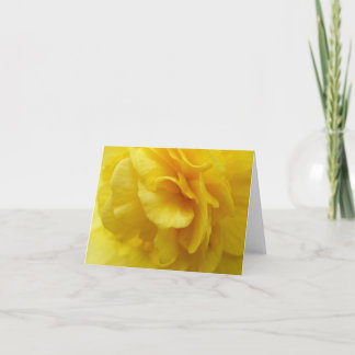 Yellow begonia notecard