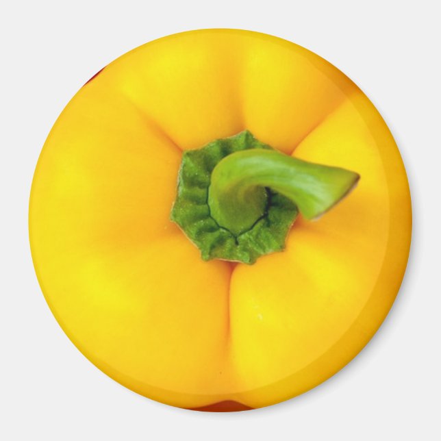 Yellow Bell Pepper Refrigerator Magnet (Front)