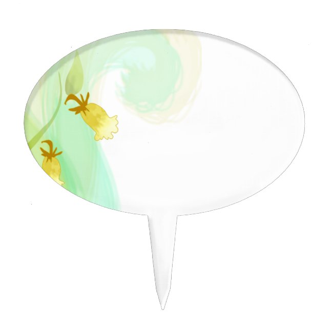 Yellow Bells Cake Topper (Front)