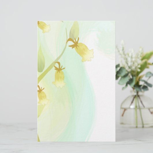 Yellow Bells Watercolor Wash (Standing Front)