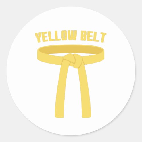 Yellow Belt Classic Round Sticker