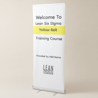 Yellow Belt Lean Six Sigma Training Retractable Banner