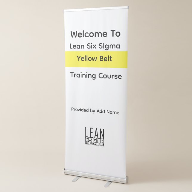 Yellow Belt Lean Six Sigma Training Retractable Banner (3/4)