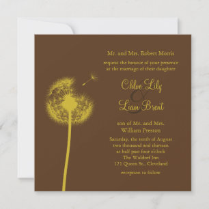 Yellow Best Wishes! Wedding Invitation