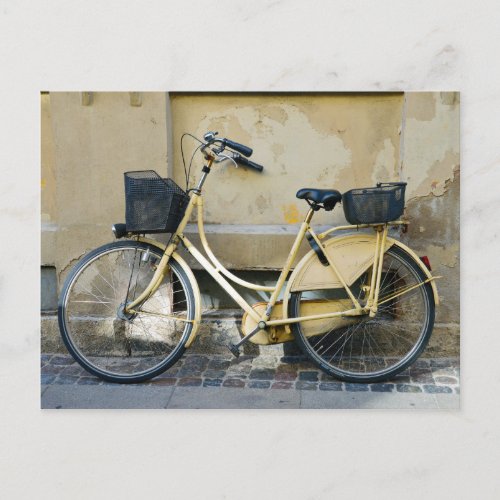 Yellow Bicycle Copenhagen Denmark Postcard