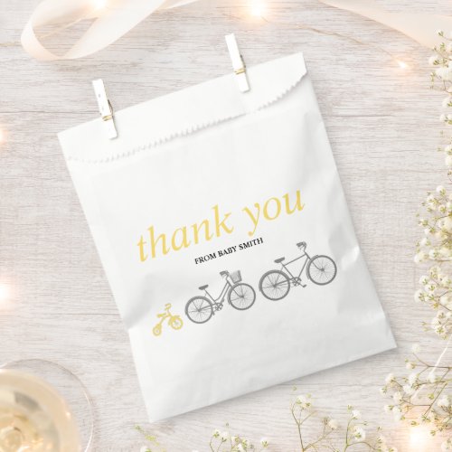 Yellow Bicycle Favor Bag