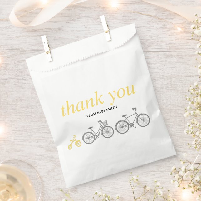 Yellow Bicycle Favor Bag (Clipped)