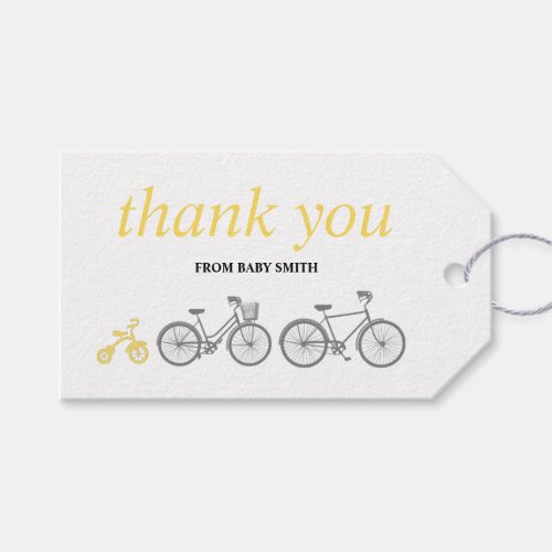 Yellow Bicycle Gift Tags