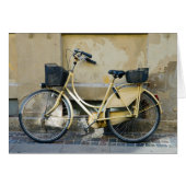 Yellow Bicycle in Copenhagen, Denmark Blank Card (Front Horizontal)