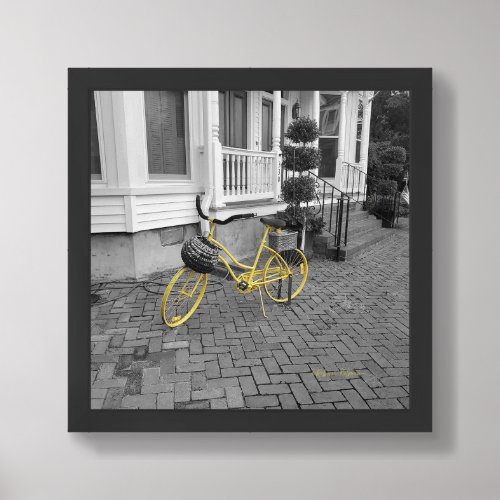 Yellow Bicycle no tires Poster