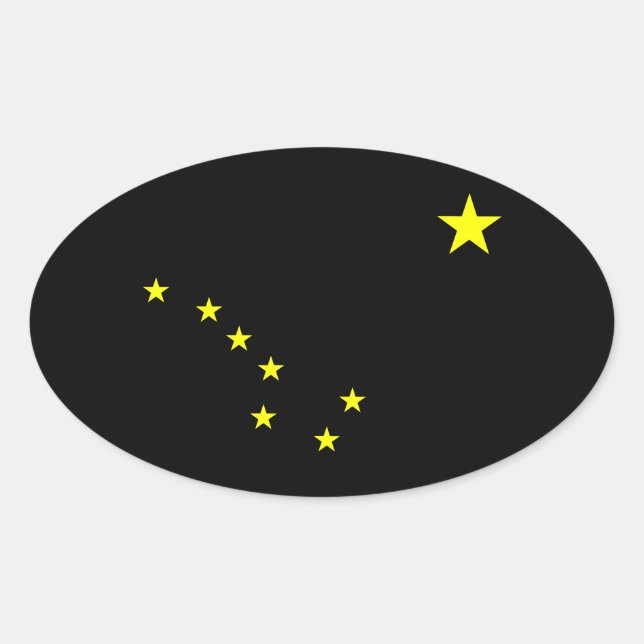 Yellow Big Dipper Oval Sticker (Front)