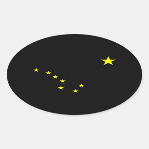 Yellow Big Dipper Oval Sticker