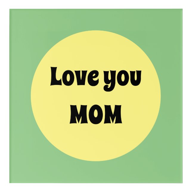 Yellow Big Dot  Acrylic Print (Front)