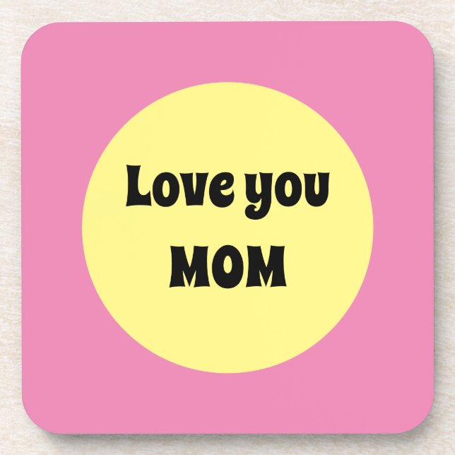 Yellow Big Dot Beverage Coaster (Front)