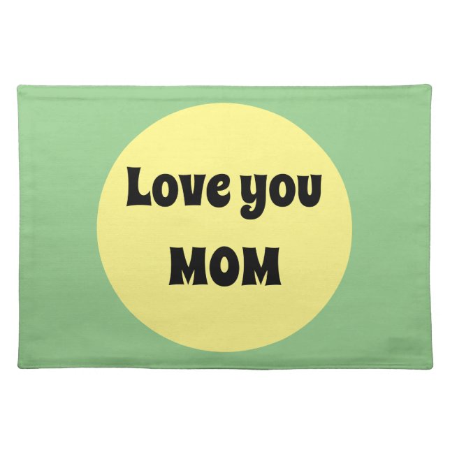 Yellow Big Dot  Cloth Placemat (Front)