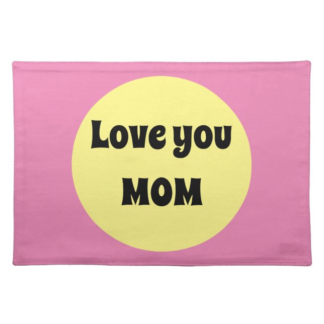 Yellow Big Dot  Cloth Placemat (Front)