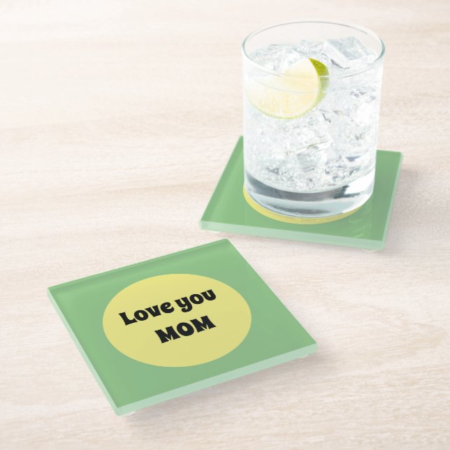 Yellow Big Dot Glass Coaster (Angled)