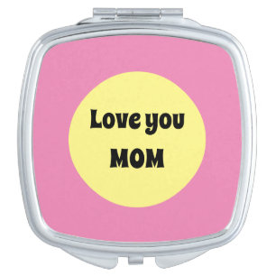 Yellow Big Dot Paper Coaster Compact Mirror