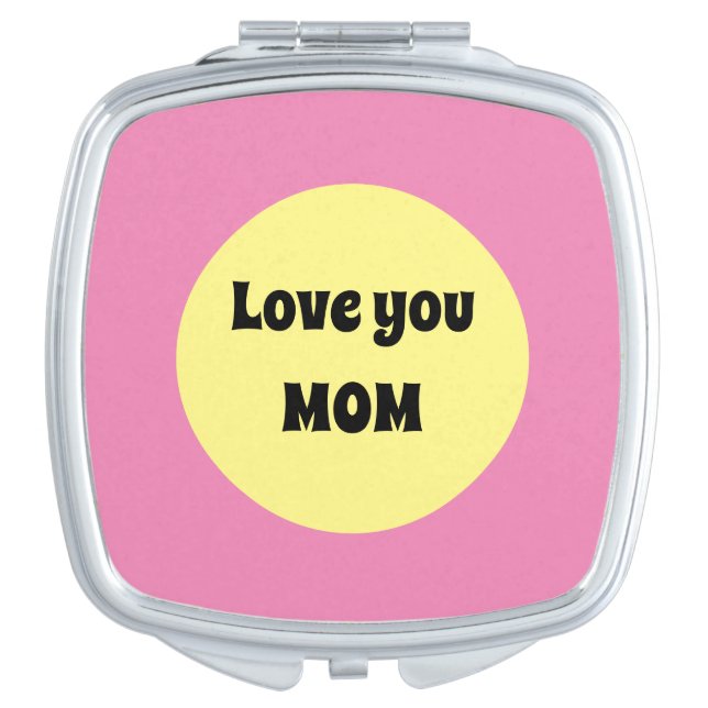 Yellow Big Dot Paper Coaster Compact Mirror (Front)