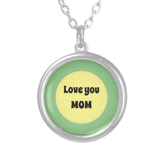 Yellow Big Dot Paper Coaster Silver Plated Necklace (Front)