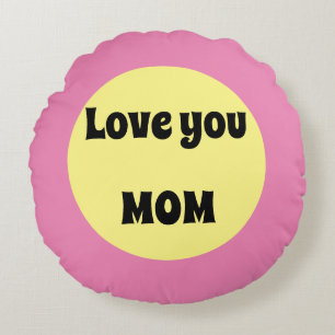 Yellow Big Dot Round Pillow