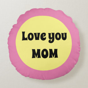 Yellow Big Dot Round Pillow