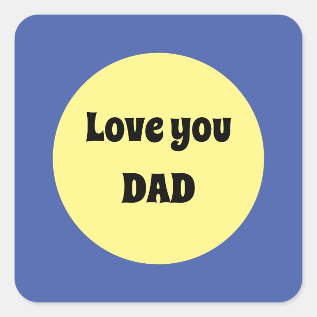Yellow Big Dot Square Sticker (Front)