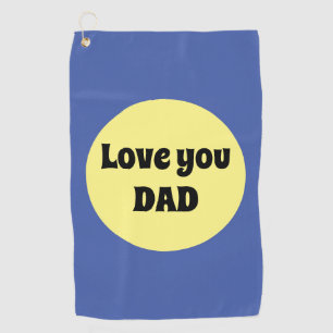 Yellow Big Dot Square Sticker Golf Towel