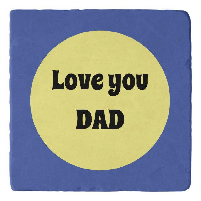 Yellow Big Dot Square Sticker Trivet (Front)