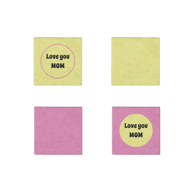 Yellow Big Dot Stone Magnet (Front)