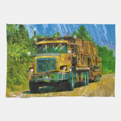 Yellow Big Rig Scaffolding Transporter Truck Towel