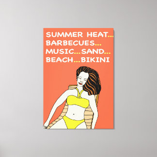 Yellow Bikini - Canvas Art