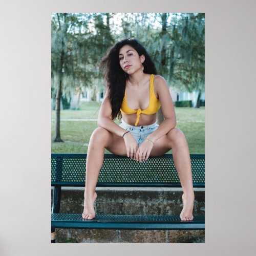 Yellow Bikini Model Poster 20x30