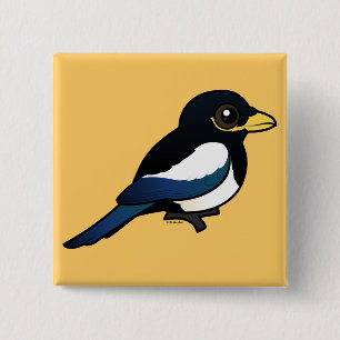 Yellow-billed Magpie Pinback Button